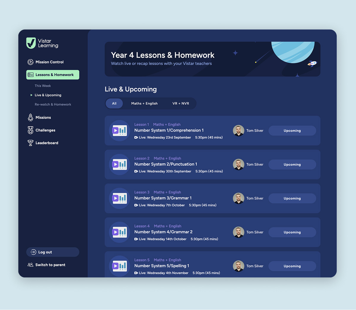 Mission Control for daily independent learning