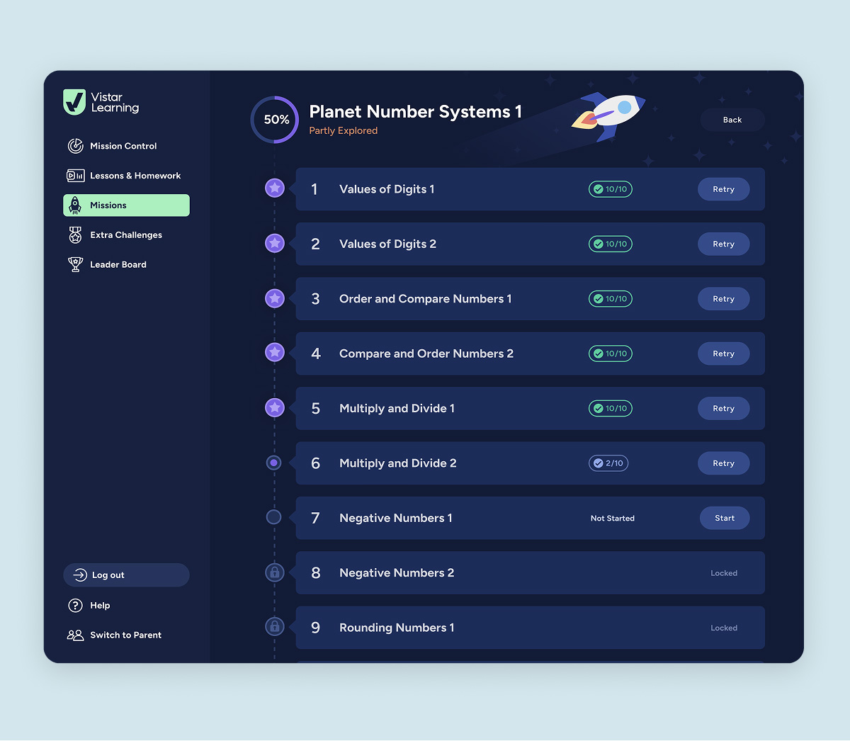 Mission Control for daily independent learning