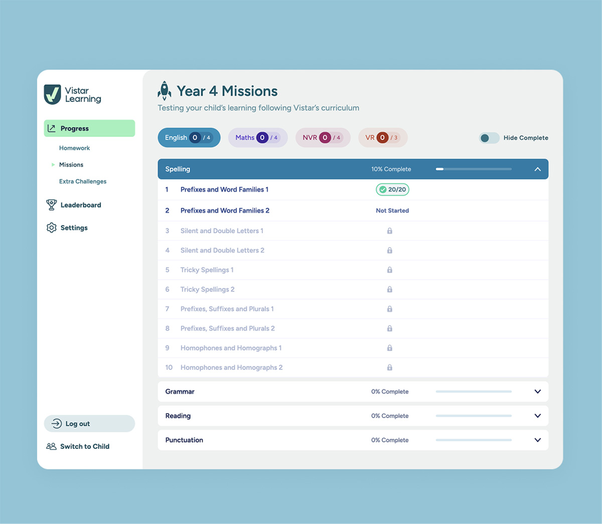 Your home for tracking progress